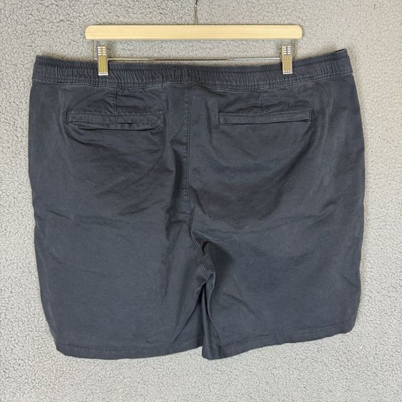 Orvis Shorts Mens XL Black Chino Elastic Waist Cotton Stretch Drawstring - Picture 2 of 6